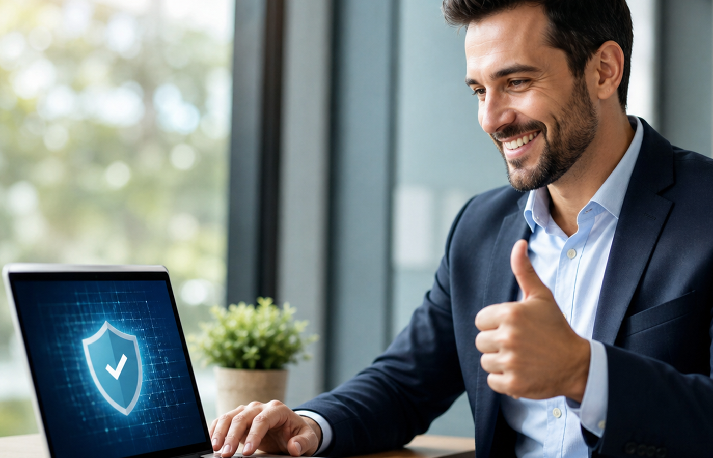 Ambiente digital seguro com foco em decisao premium